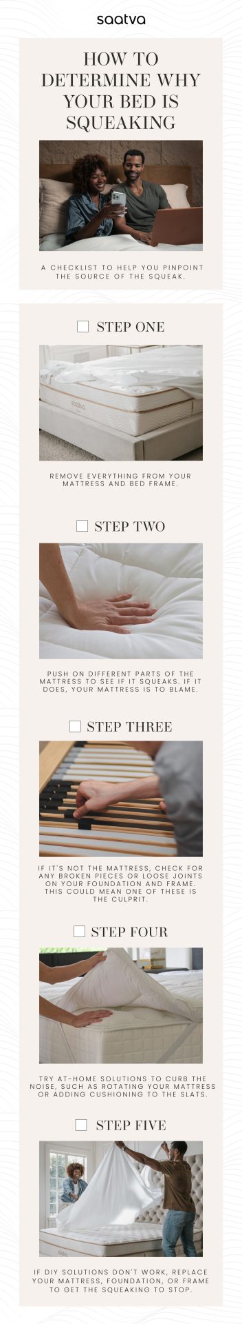 how to fix a squeaky bed infographic
