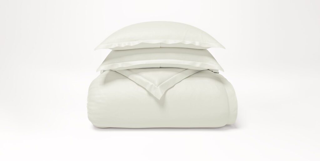 Saatva Organic Sateen Duvet Cover Set