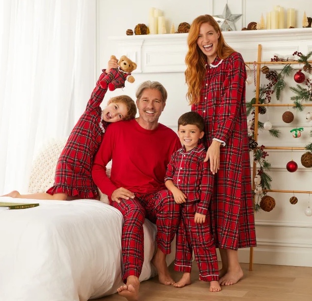 Lanz of Salzburg Red Tartan Family Pajamas