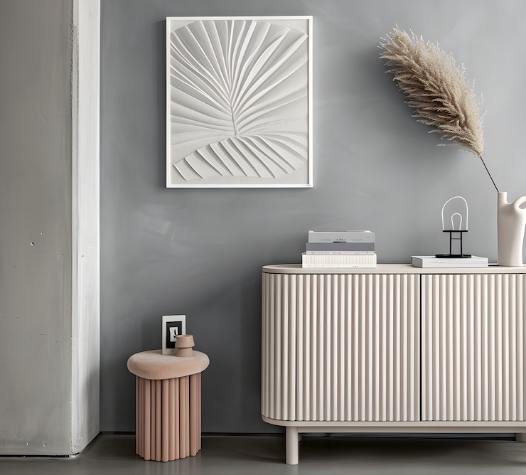 fluted furniture - cabinet