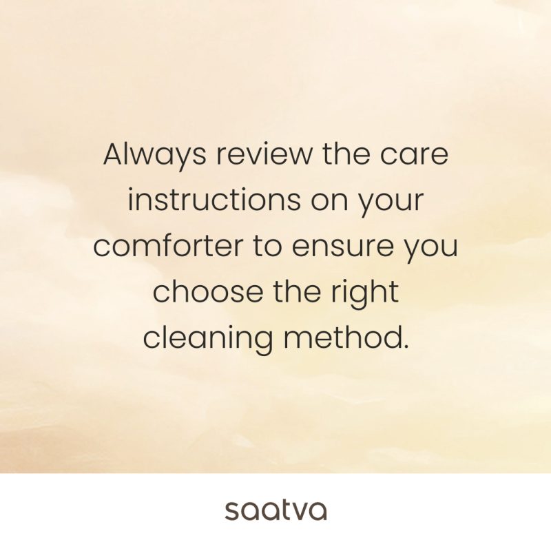 how to clean a comforter infographic