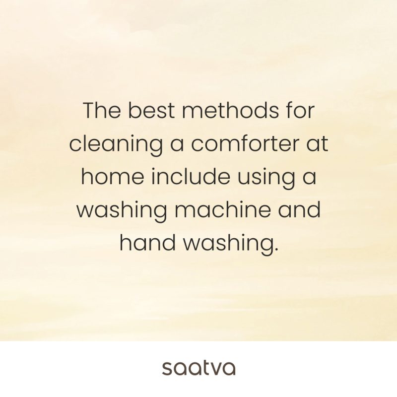 how to clean a comforter infographic