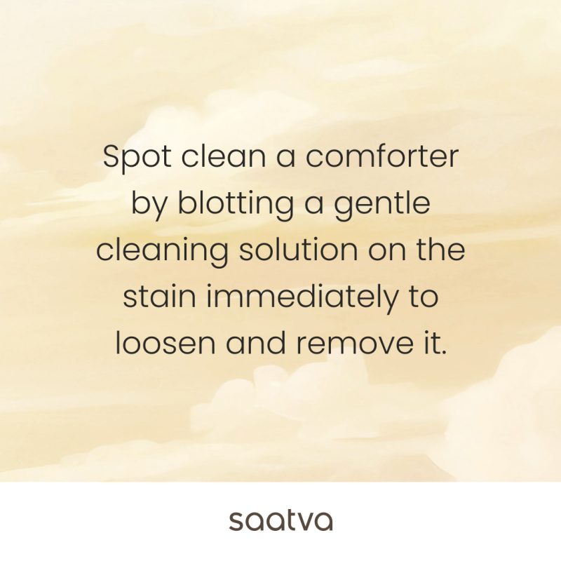 how to clean a comforter infographic