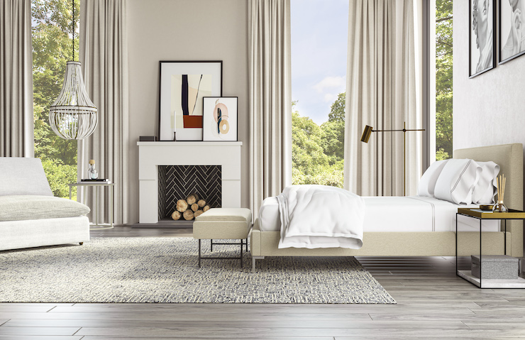 saatva quiet luxury furniture in bedroom