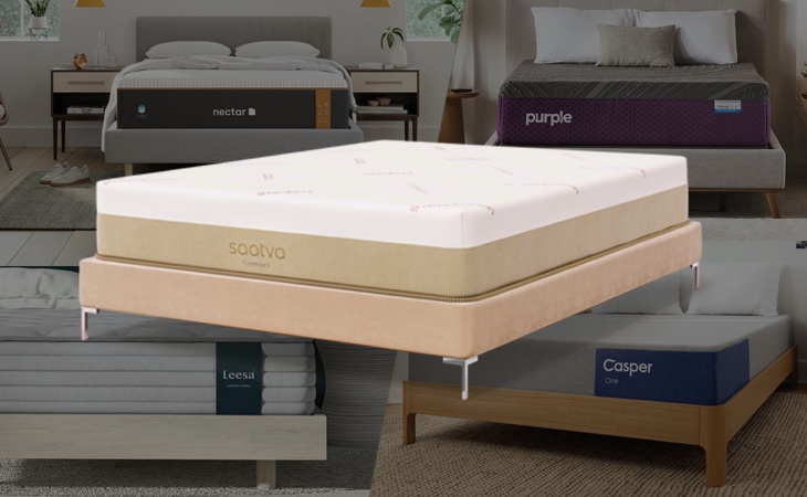 saatva contour5, purple, leesa, nectar, and casper mattresses