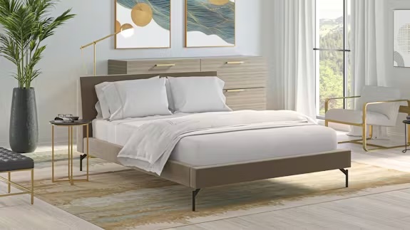 saatva copenhagen bed frame with headboard