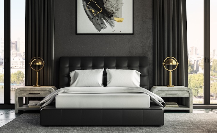 Saatva adra bed frame with headboard