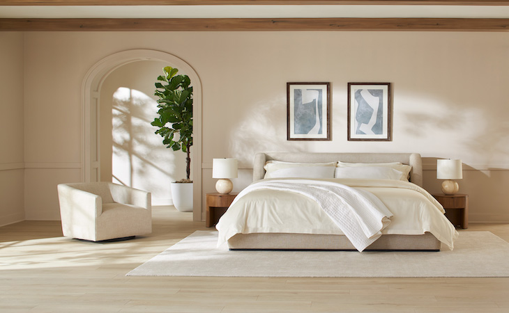 nicely decorated bedroom